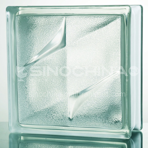 Frosted double star glass brick